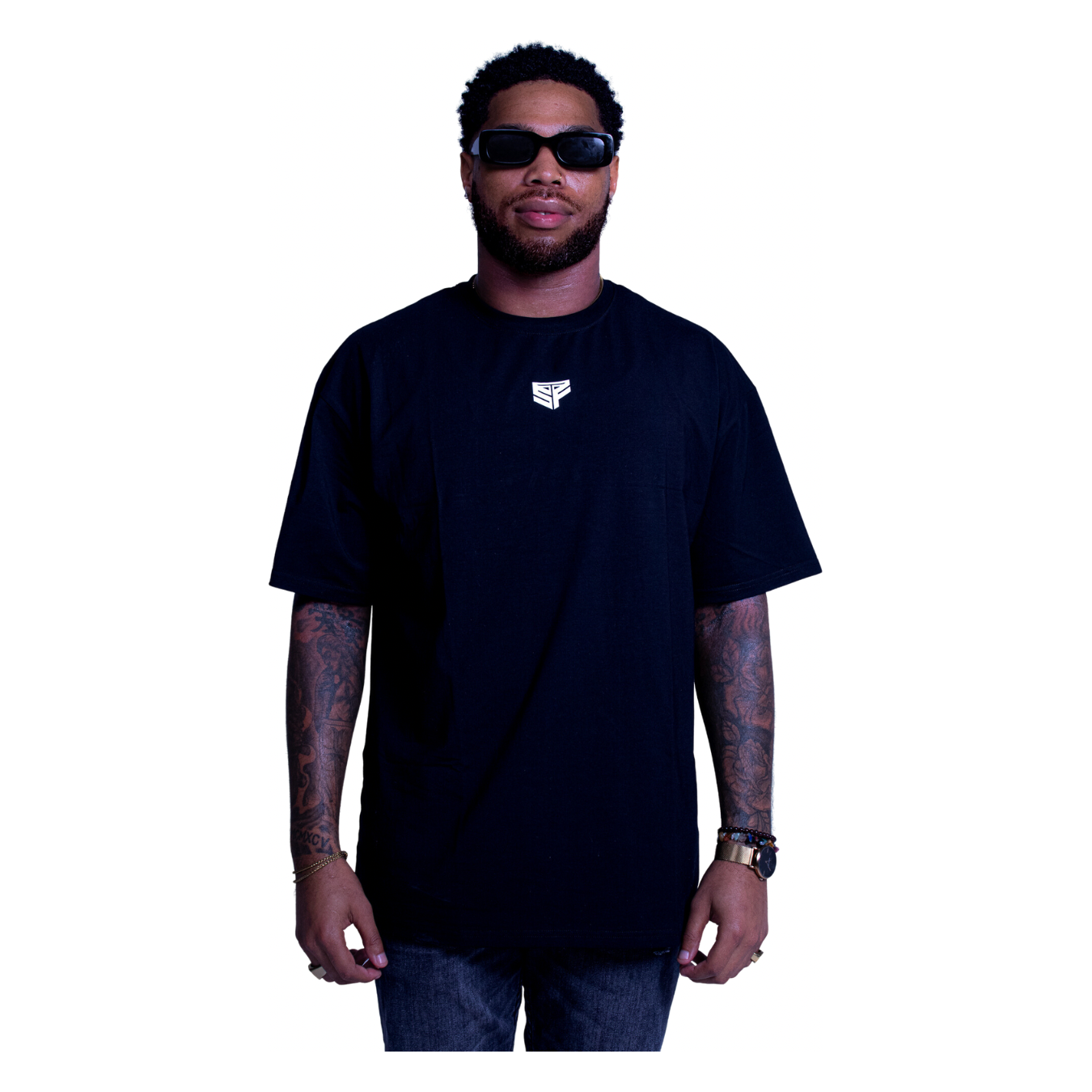 Black Oversized Signature Tee
