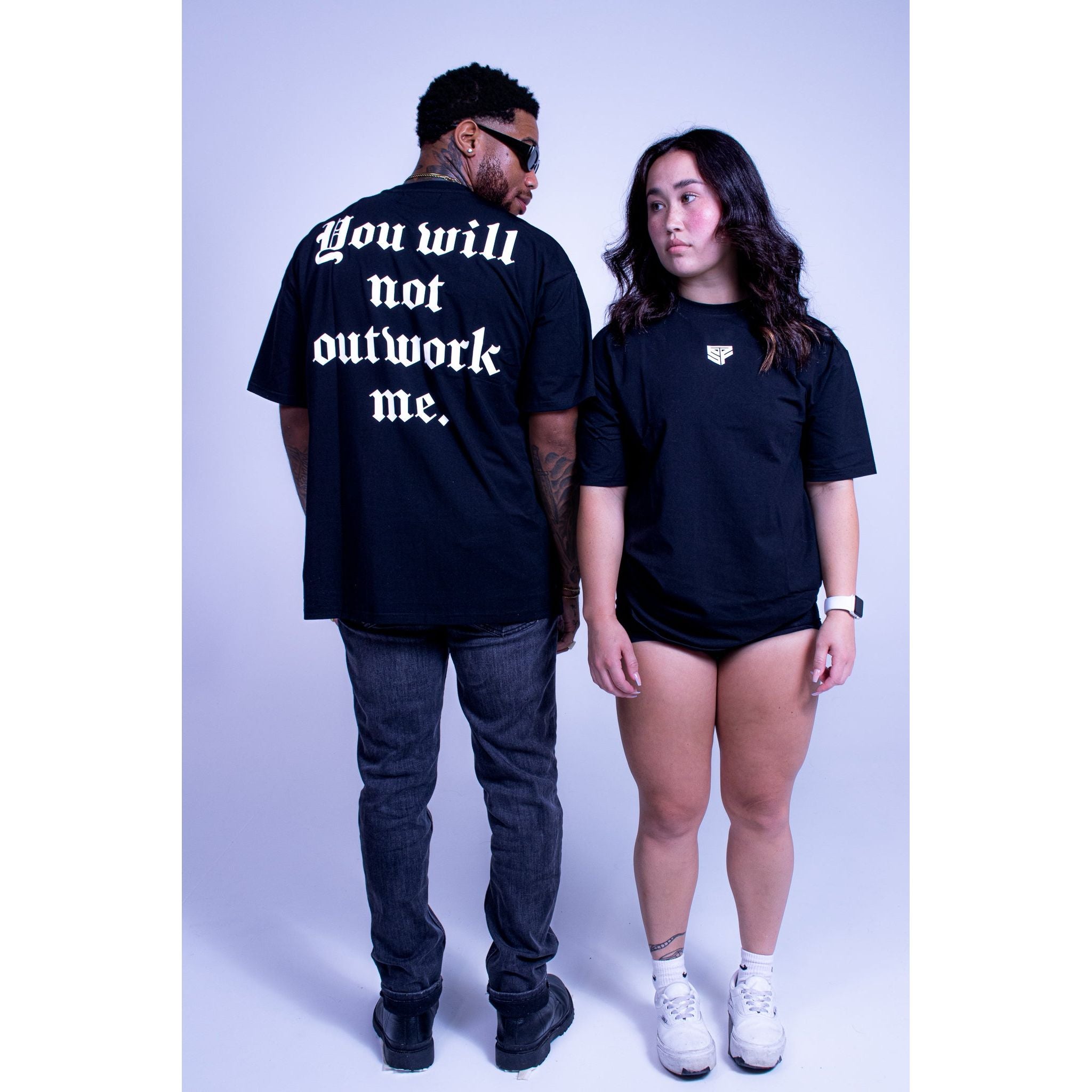 Black Oversized Signature Tee